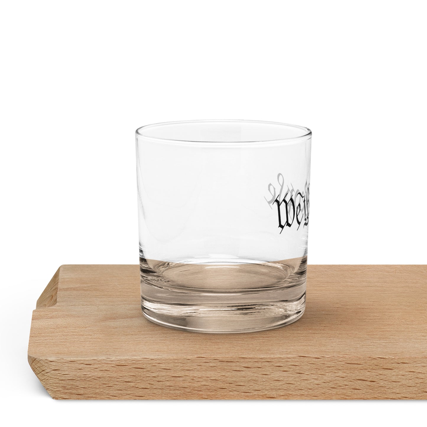 We the People Rocks Glass