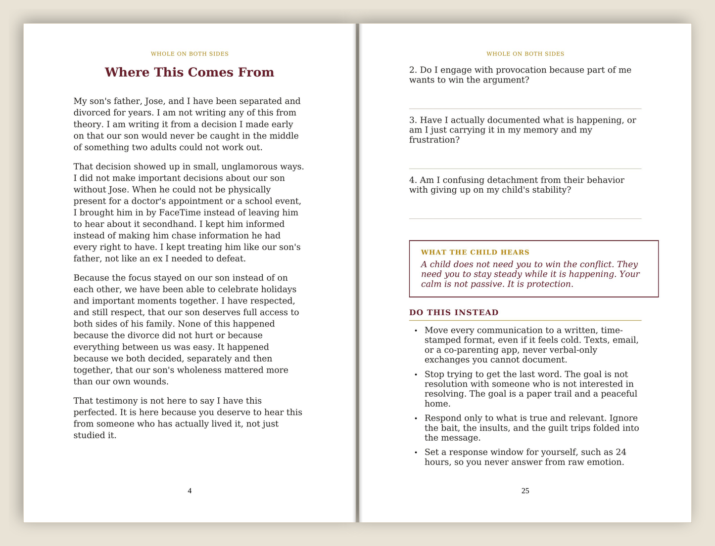 Whole On Both Sides Workbook