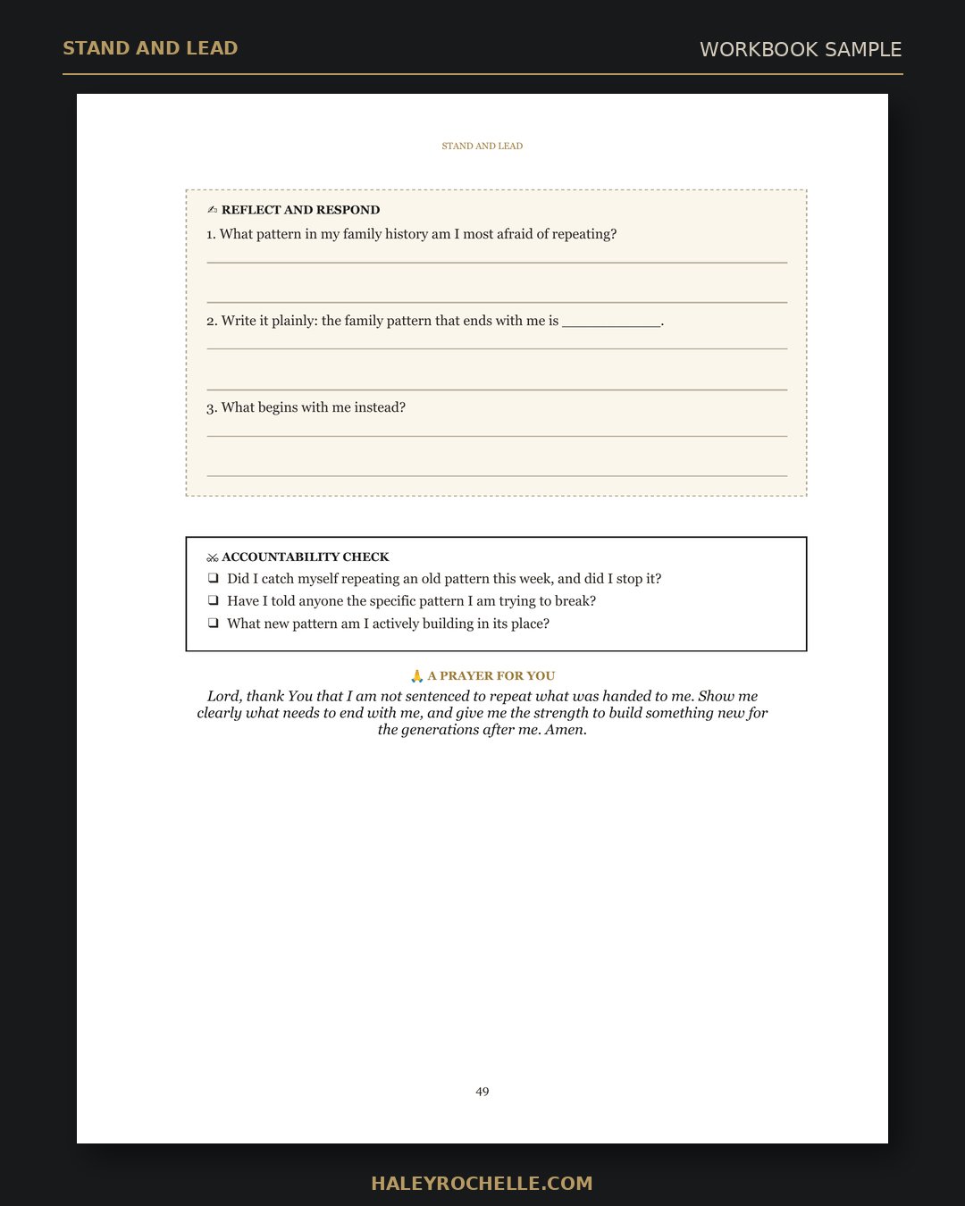 Stand and Lead: A Workbook for Men