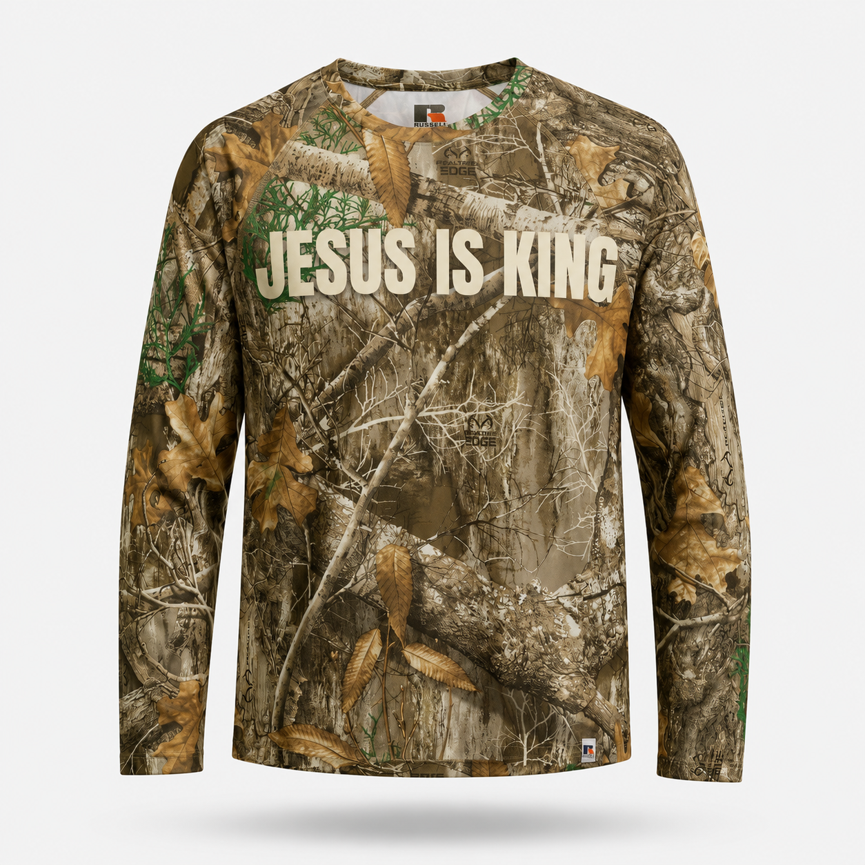 Jesus is King Real Tree Camo Tee