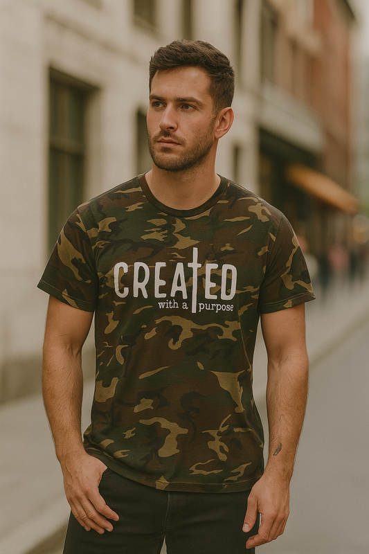 Created With A Purpose Camo Tee