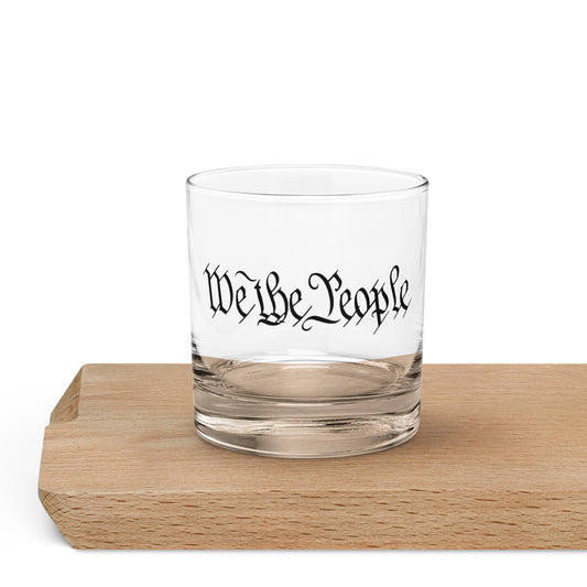 We the People Rocks Glass